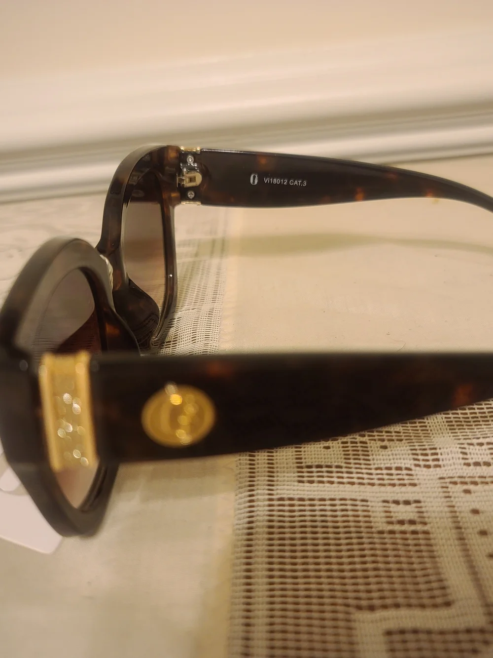 Womens Brown Gradient Cat-Eye Sunglasses